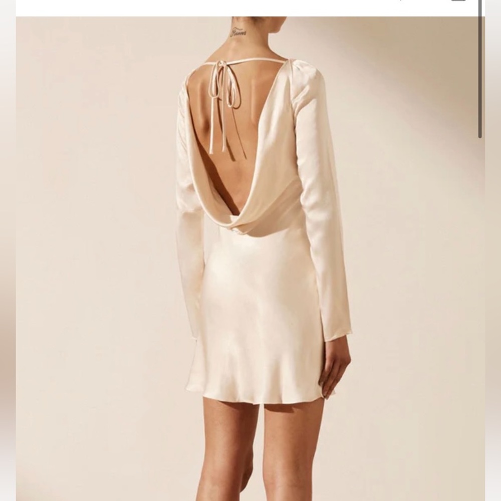 Shona Joy backless Mini Silk Dress